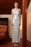 Lumière Pearl Sequin Dress (White)
