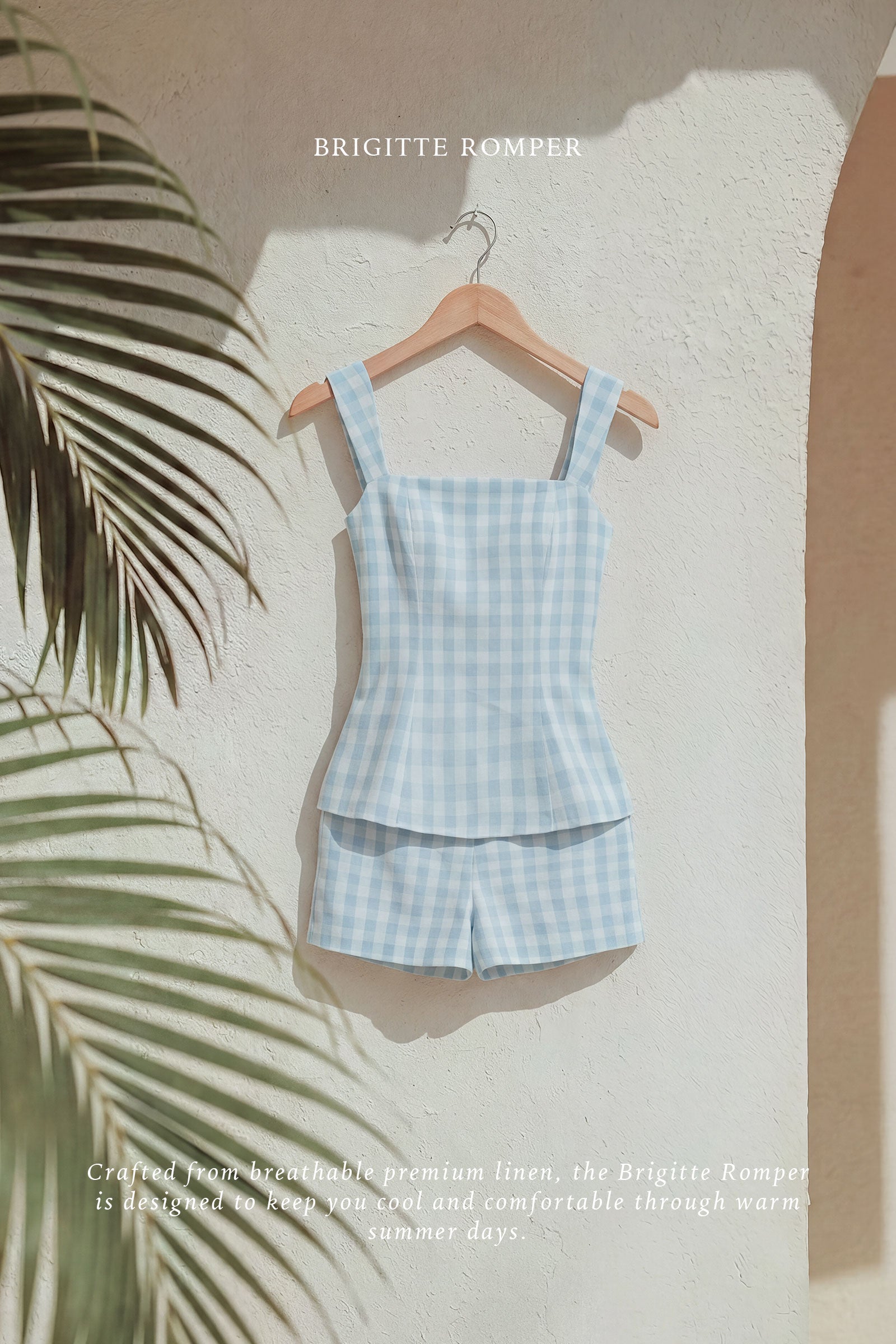 Brigitte Romper (Baby Blue)
