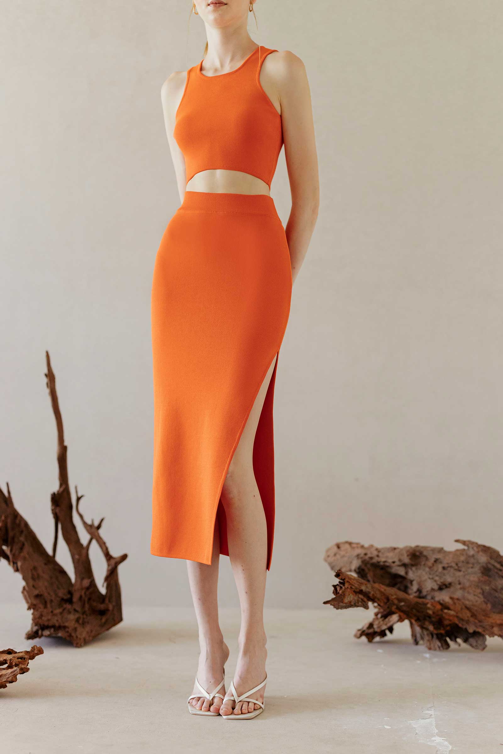 Decala Skirt (Tangerine)