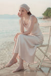 Eliette Satin Skirt (Pearl)
