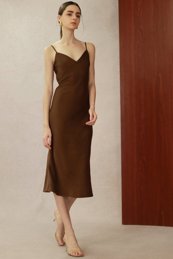 Seren Silk Shirtdress (Mocha)