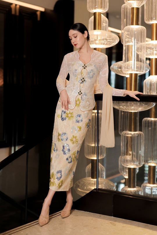 Tiariasa Kebaya Set (Cream)
