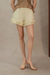 Liora Ruffle Shorts (Cream)