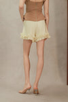 Liora Ruffle Shorts (Cream)