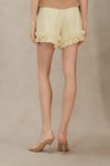Liora Ruffle Shorts (Cream)