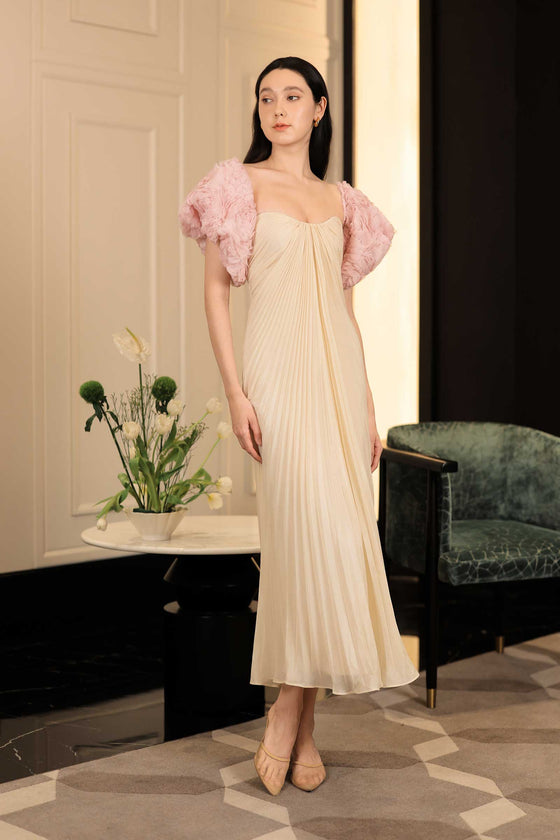 Dorelia Convertible Padded Dress (Cream)