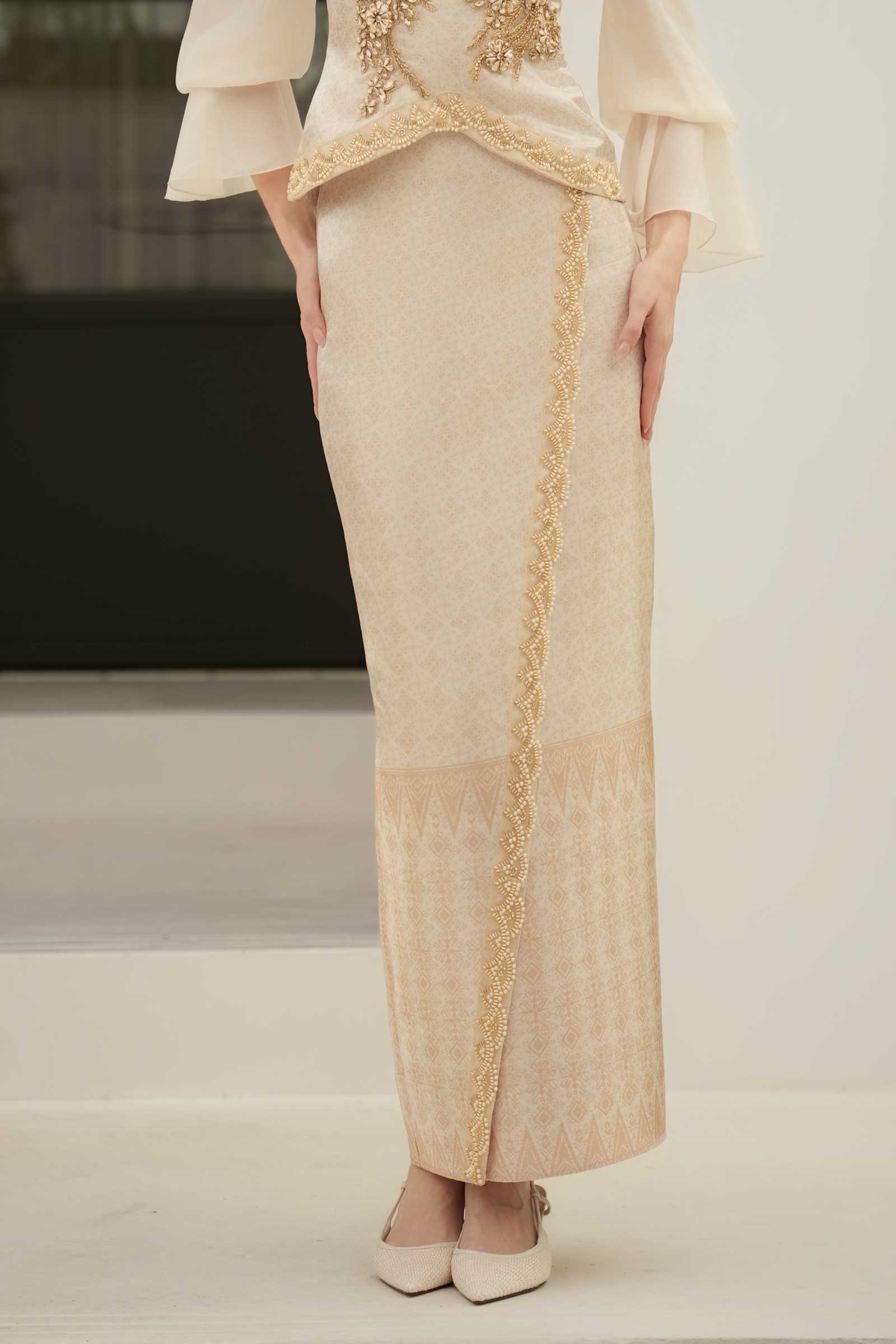 BACKORDER Puteri Skirt (Gold)