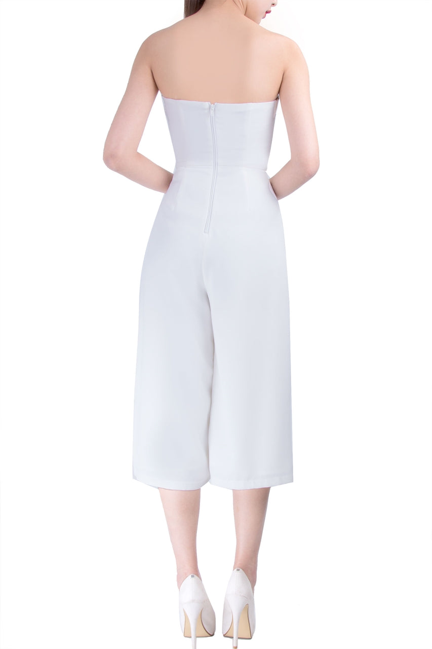 Dauceenis Cullotes Jumpsuit (White)