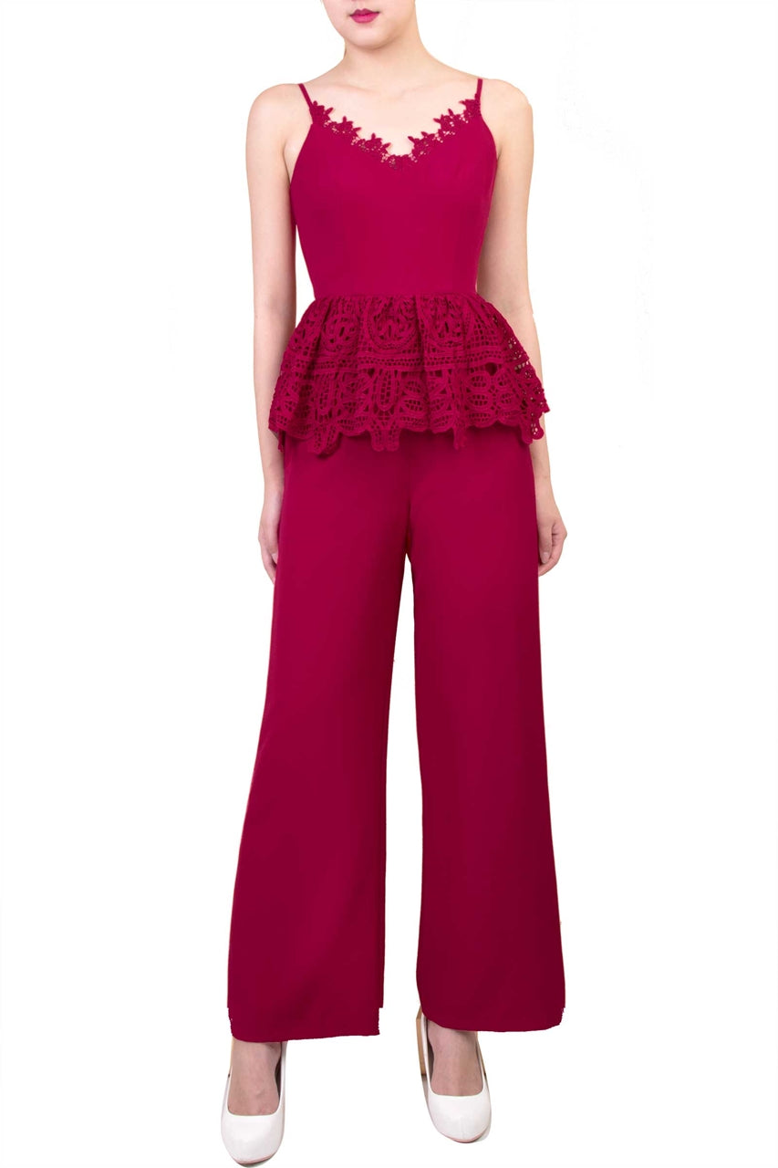 Diverlo Jumpsuit (Dark Pink)