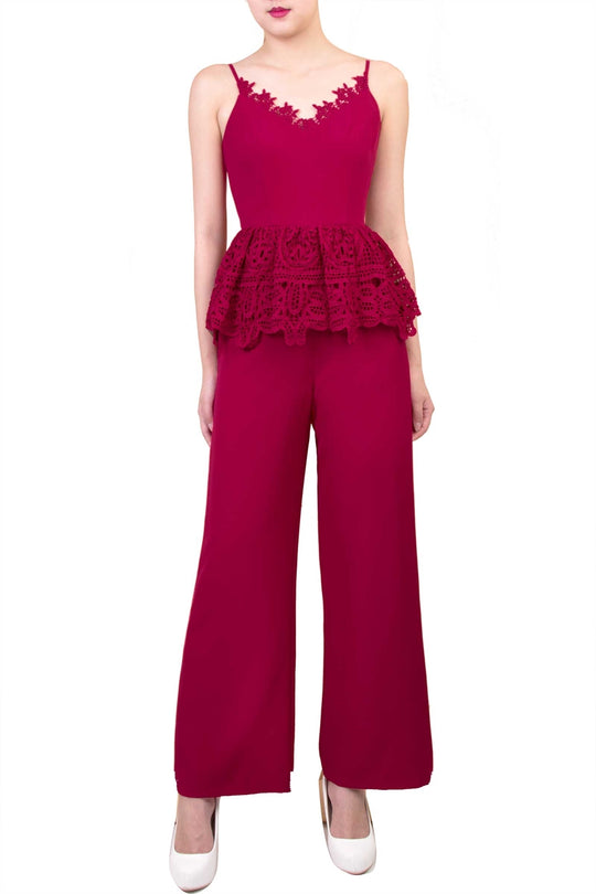 Diverlo Jumpsuit (Dark Pink)