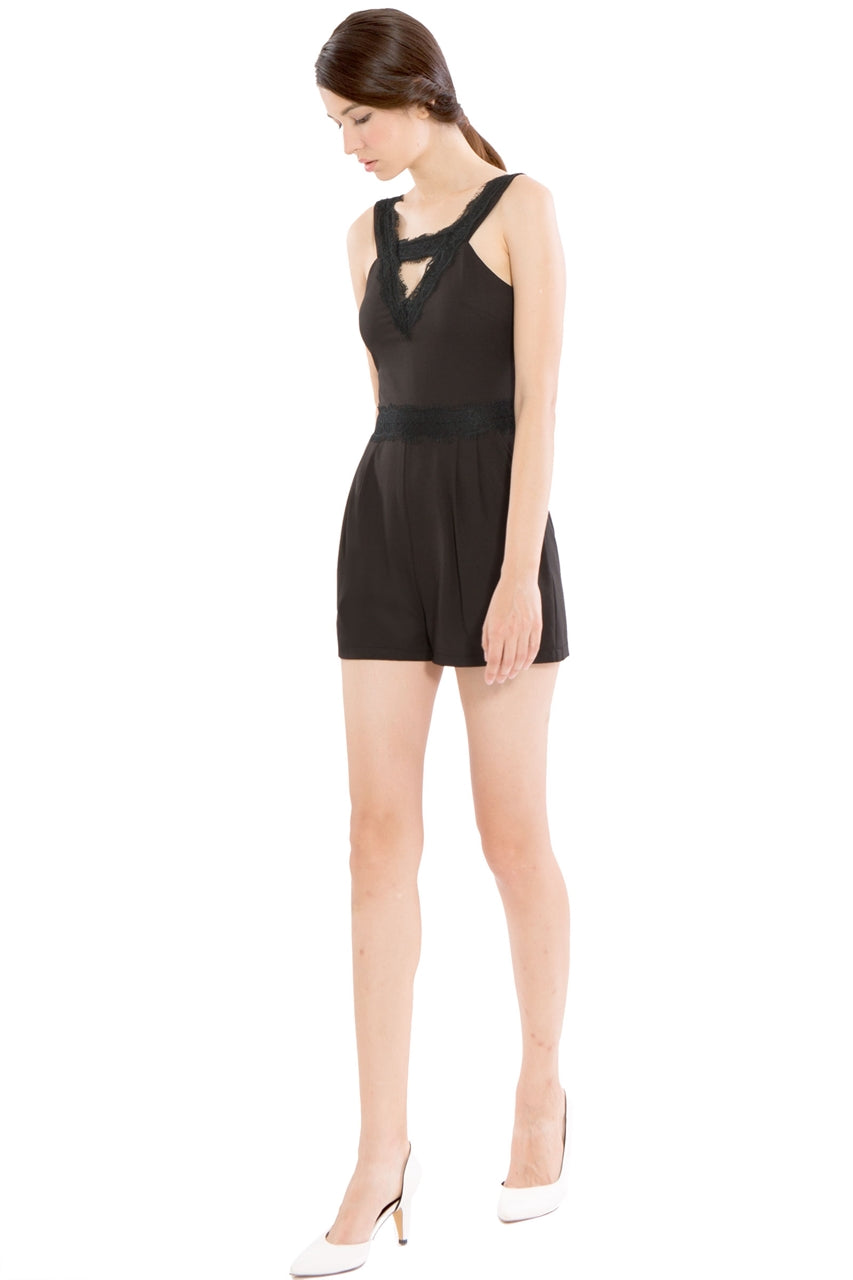 Dinerlic Romper (Dark Grey)