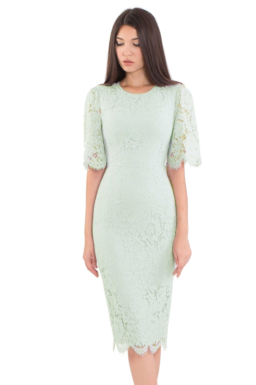 powder green dress CELOSIE DRESS - Organic cotton