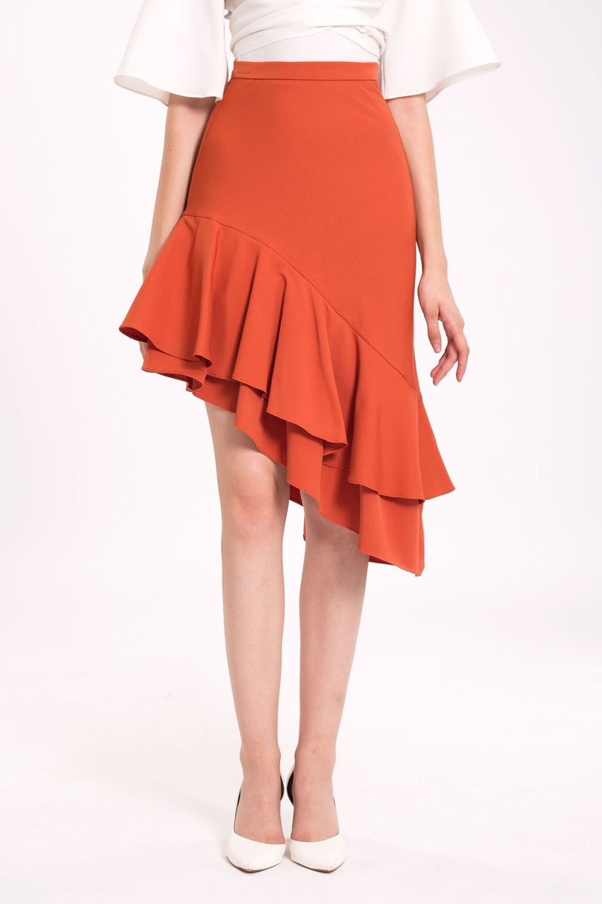 Derliiwa Skirt (Rust Orange)