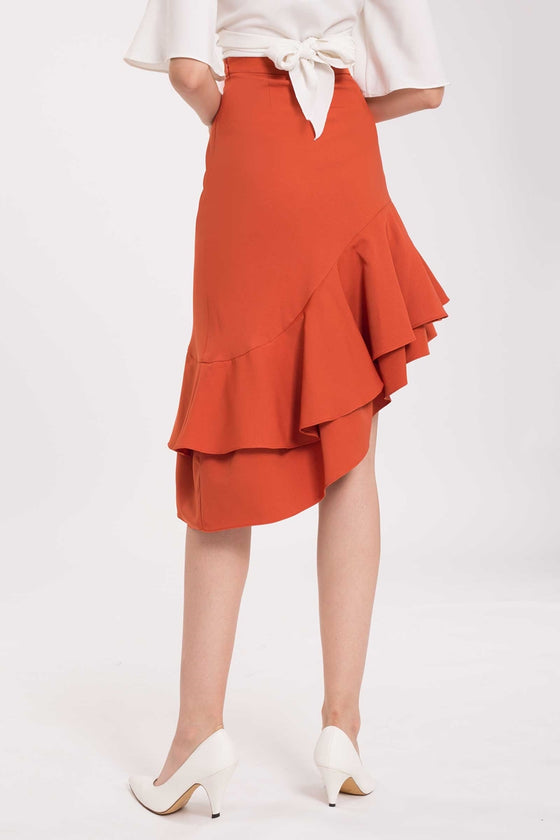 Derliiwa Skirt (Rust Orange)