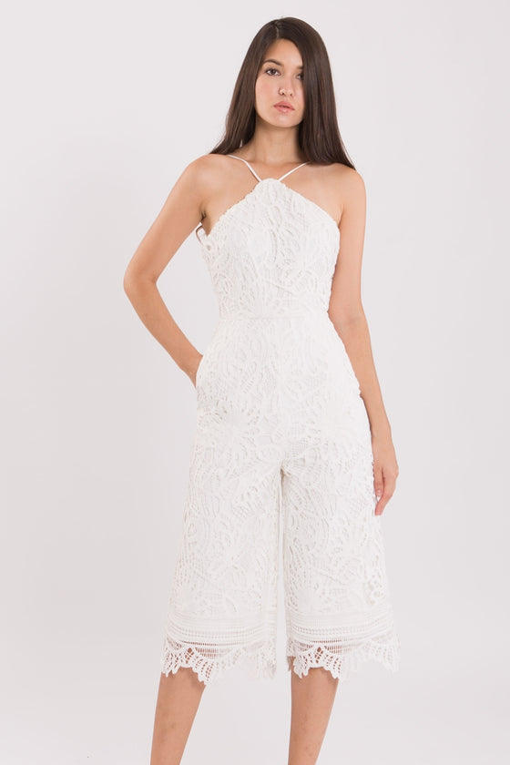 Dojustia Jumpsuit Cullotes (White)