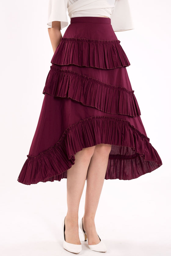 Datariver Skirt (Burgundy)