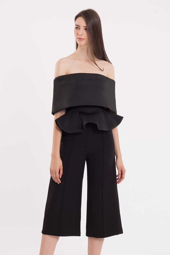 Doxkerfy Jumpsuit Cullotes (Black)