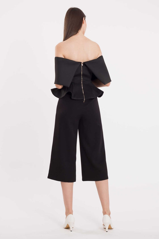 Doxkerfy Jumpsuit Cullotes (Black)