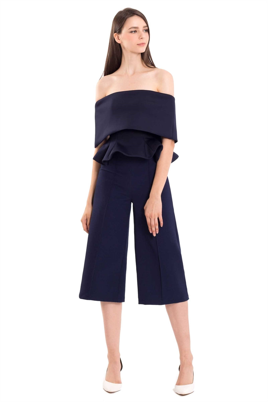 Doxkerfy Jumpsuit Cullotes (Navy)