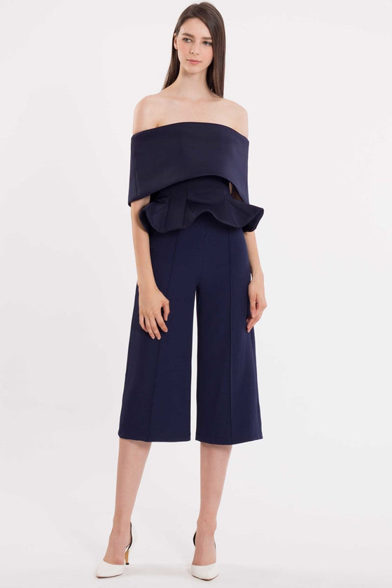 Doxkerfy Jumpsuit Cullotes (Navy)