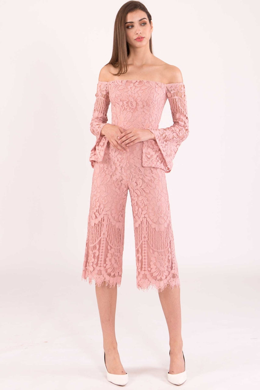 Dagusto Jumpsuit Cullotes (Pale Pink)