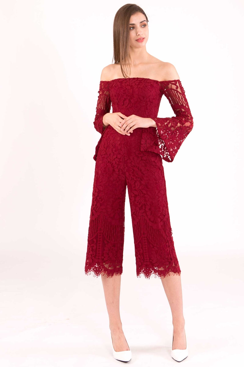 Dagusto Jumpsuit Cullotes (Red)