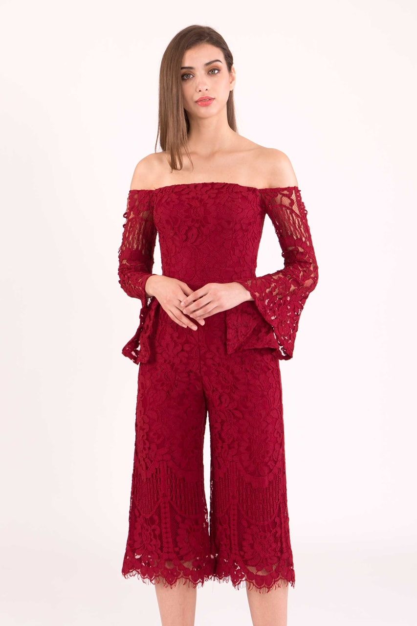 Dagusto Jumpsuit Cullotes (Red)