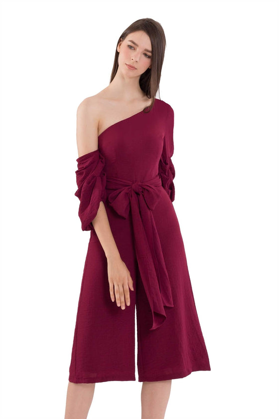 Dijutaris Jumpsuit Cullotes (Maroon)