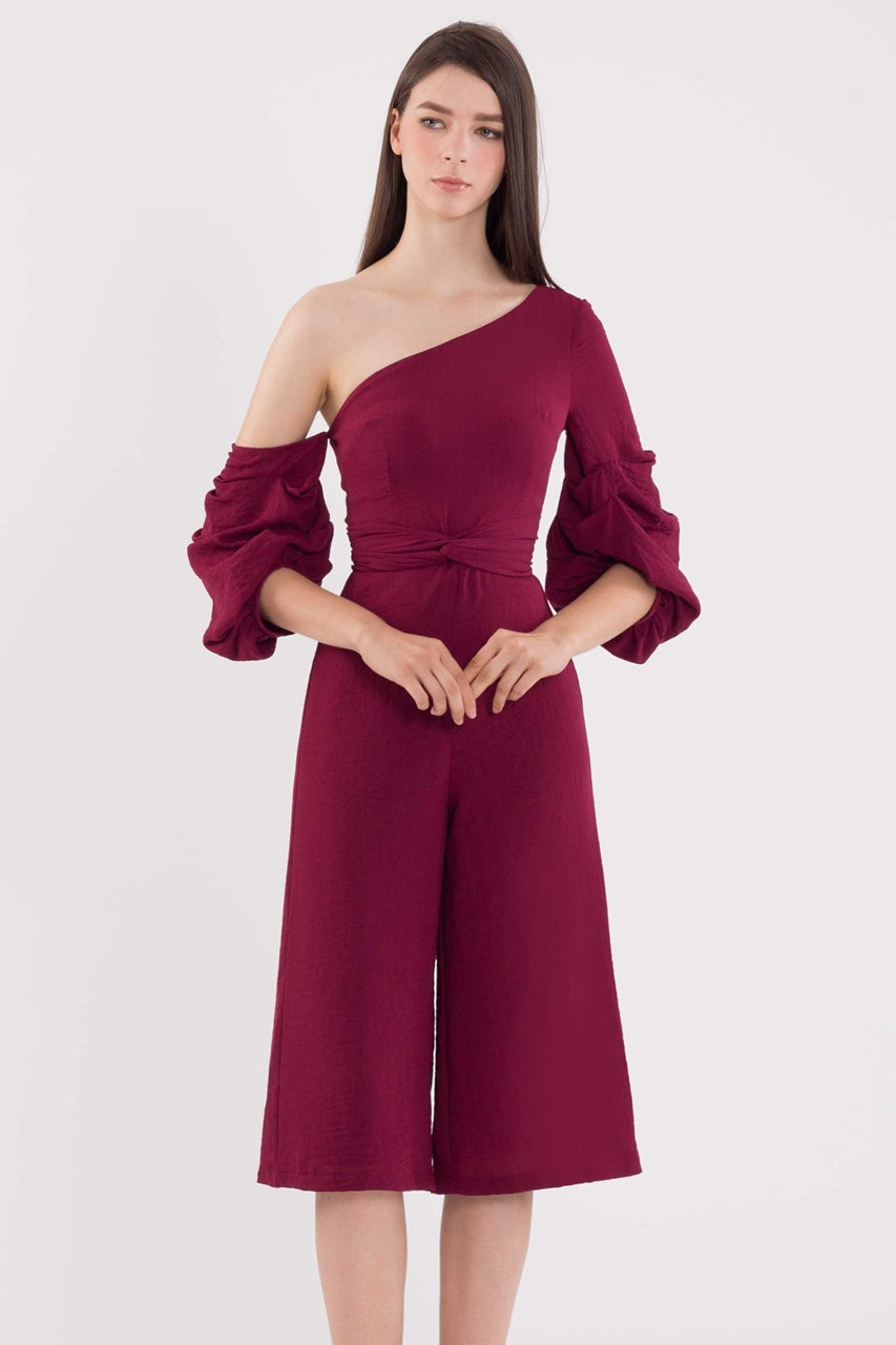 Dijutaris Jumpsuit Cullotes (Maroon)