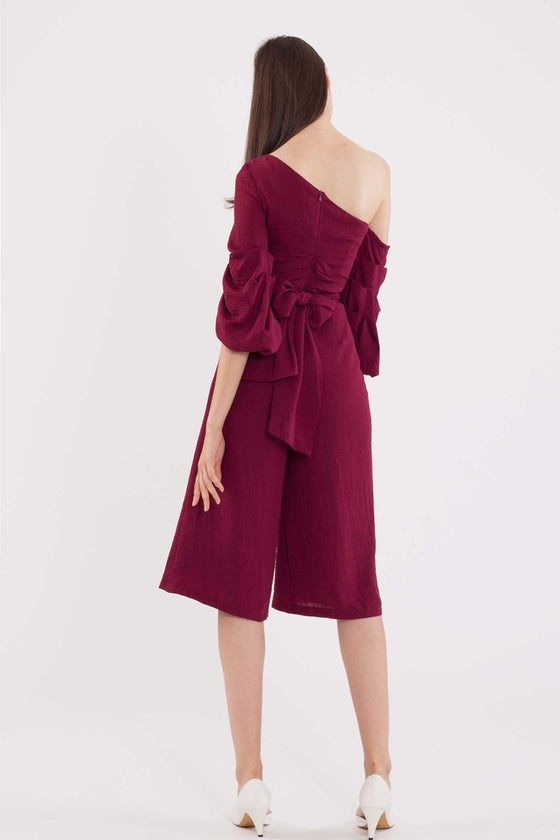 Dijutaris Jumpsuit Cullotes (Maroon)