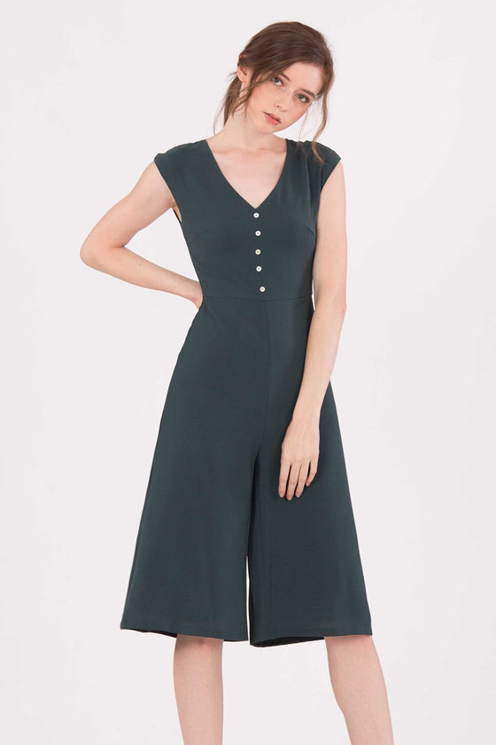 Doferfiy Jumpsuit Cullotes (Dark Green)