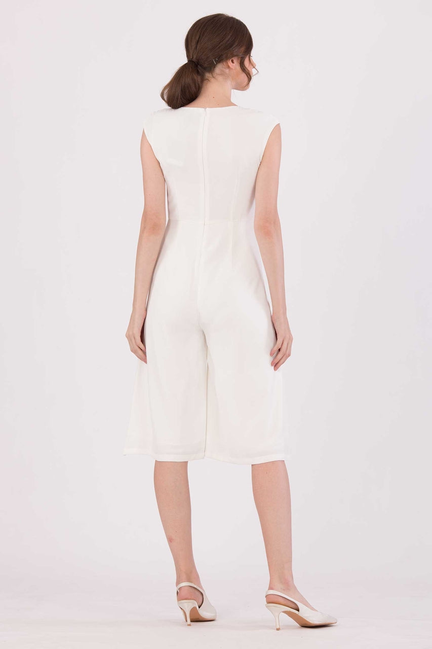 Doferfiy Jumpsuit Cullotes (White)