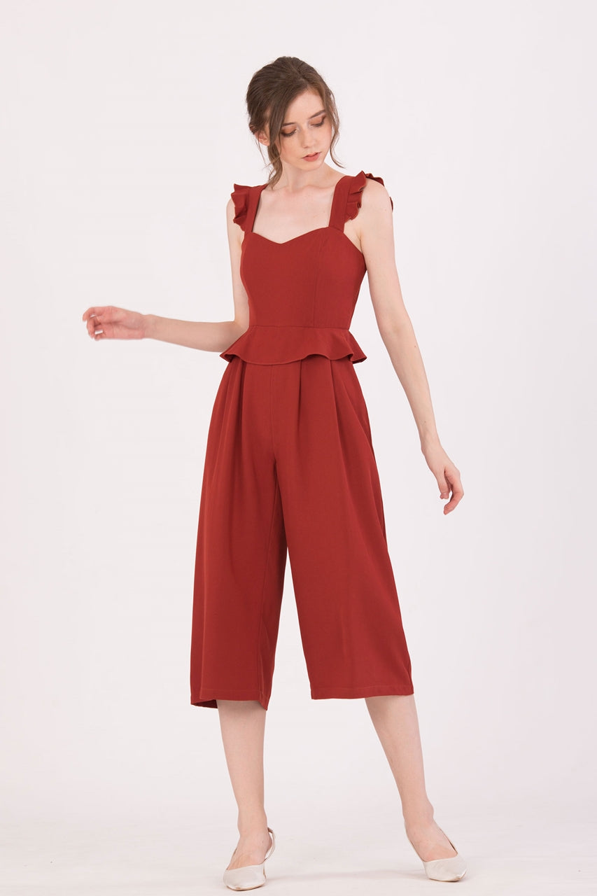 Diutol Jumpsuit Cullotes (Brown)