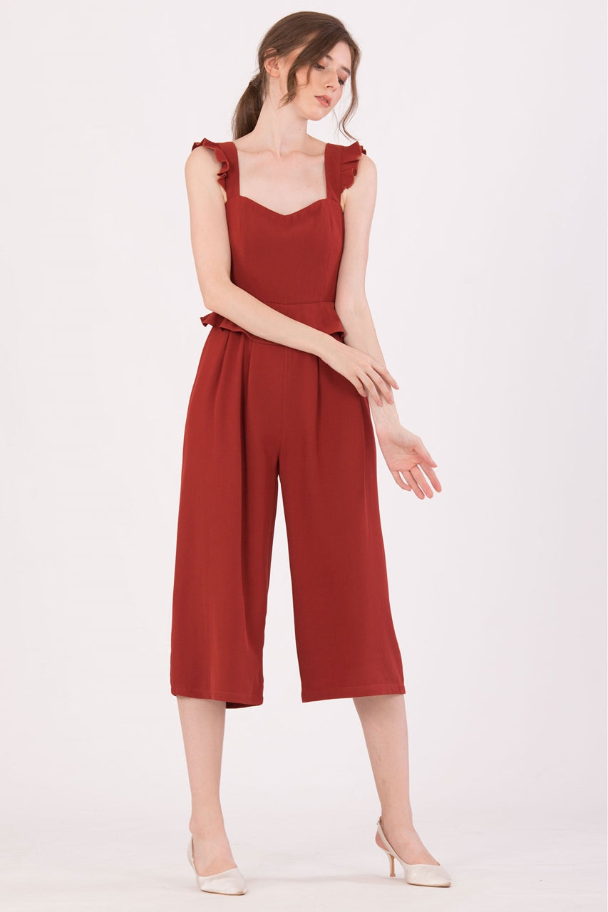 Diutol Jumpsuit Cullotes (Brown)