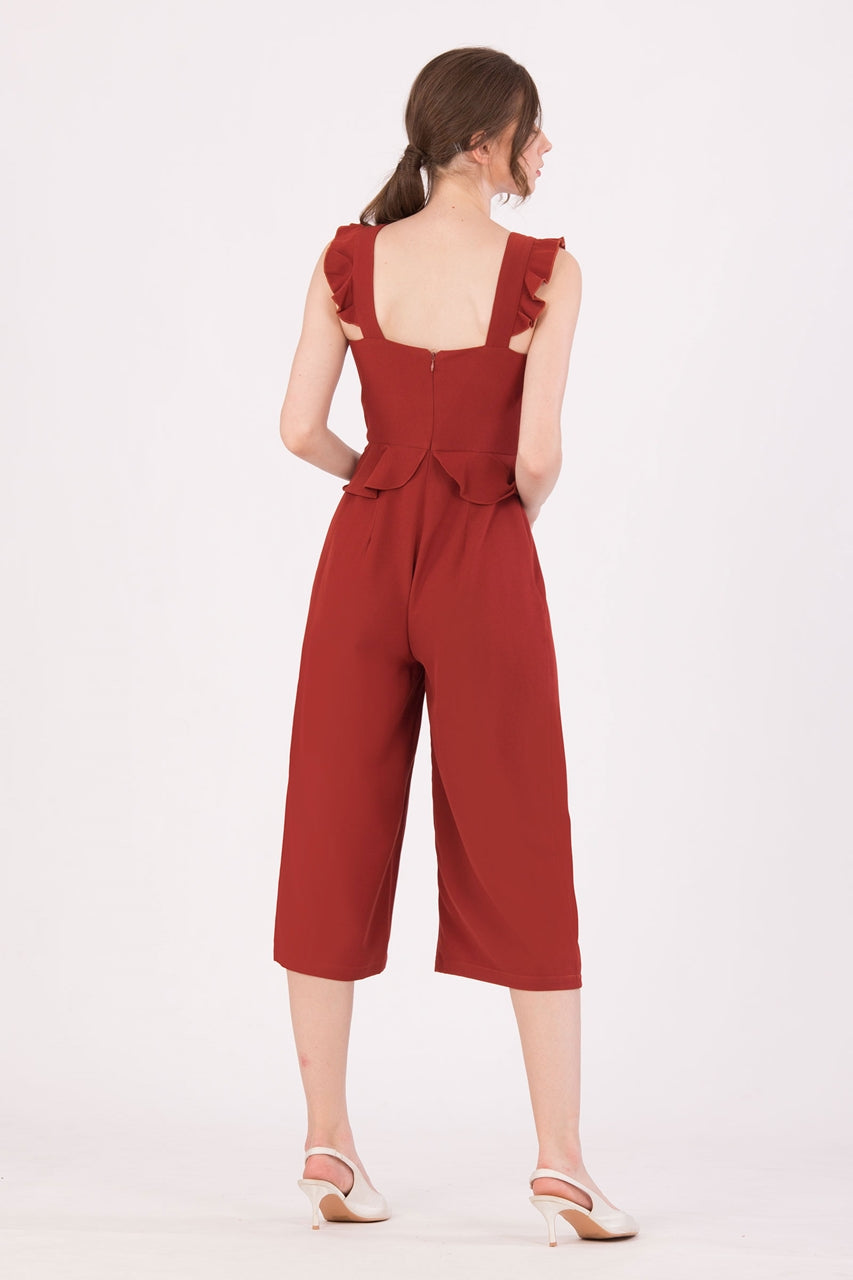 Diutol Jumpsuit Cullotes (Brown)