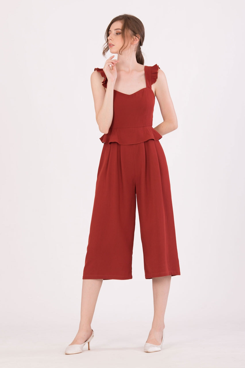 Diutol Jumpsuit Cullotes (Brown)