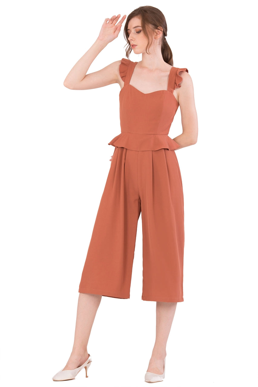 Diutol Jumpsuit Cullotes (Light Brown)