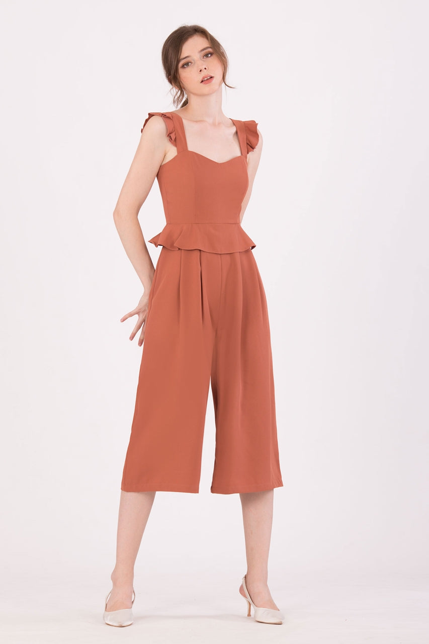 Diutol Jumpsuit Cullotes (Light Brown)