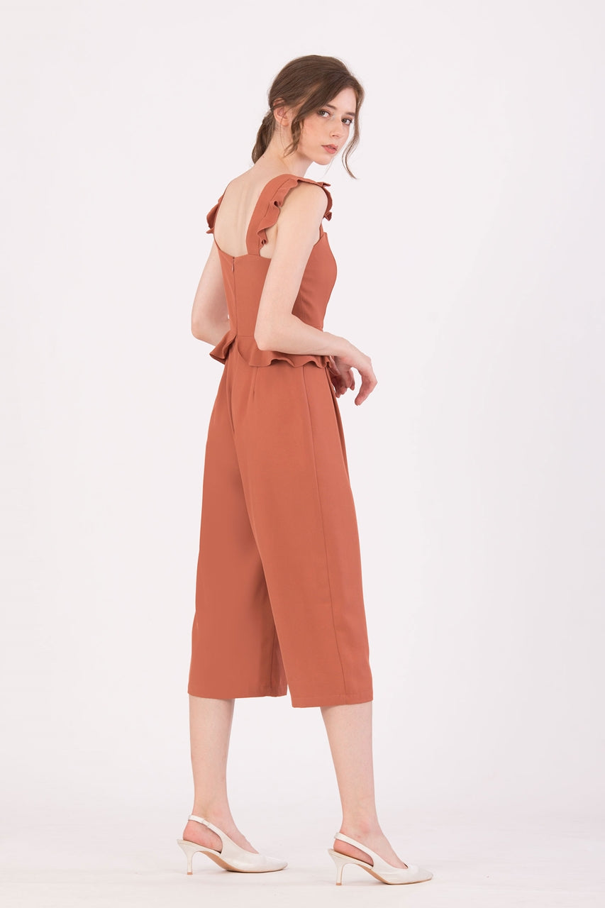 Diutol Jumpsuit Cullotes (Light Brown)