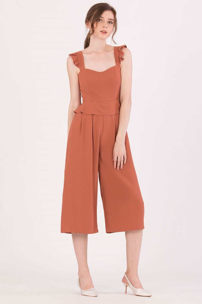 Diutol Jumpsuit Cullotes (Light Brown)