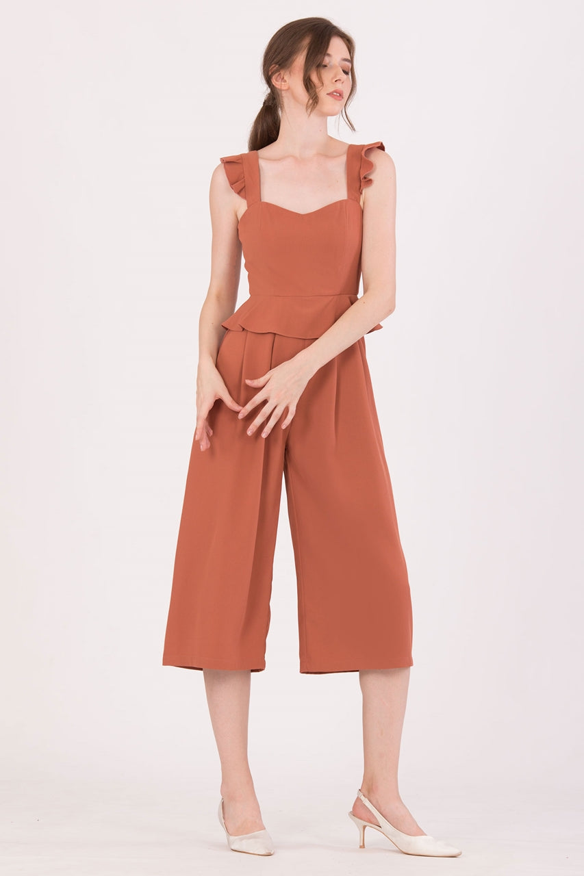 Diutol Jumpsuit Cullotes (Light Brown)