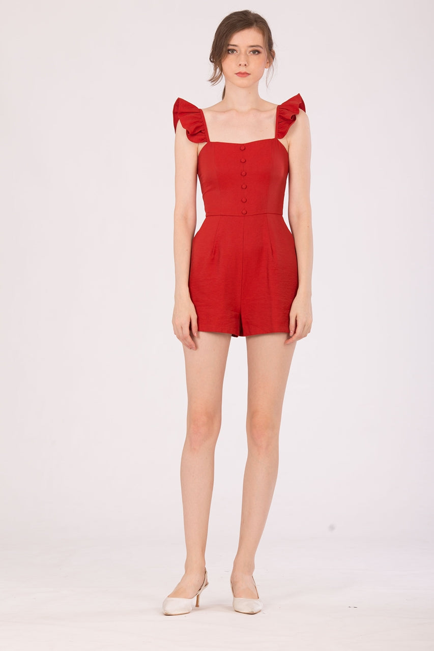 Dohanic Romper (Tangerine)