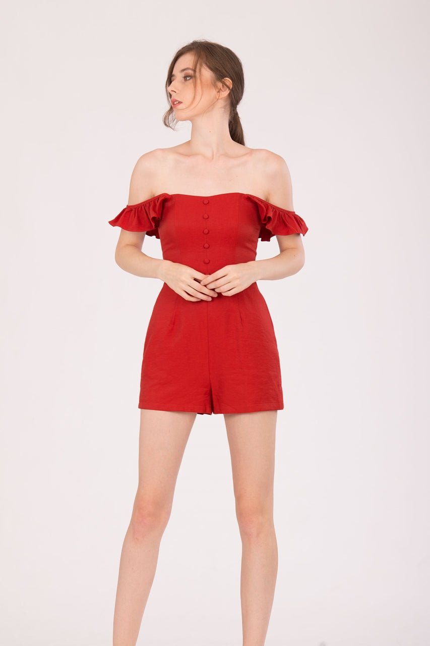 Dohanic Romper (Tangerine)