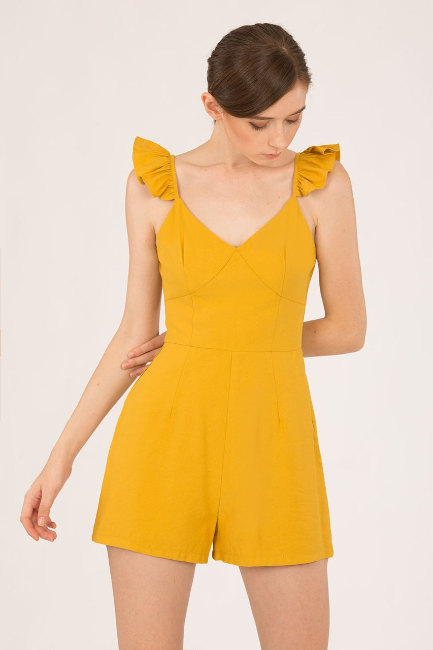 Darofiwa Romper (Mustard)