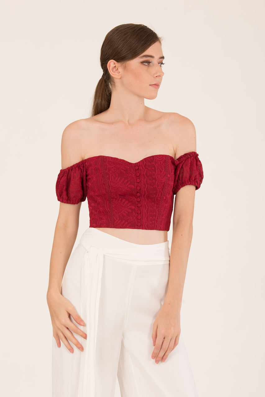 Dameirong Top (Maroon)