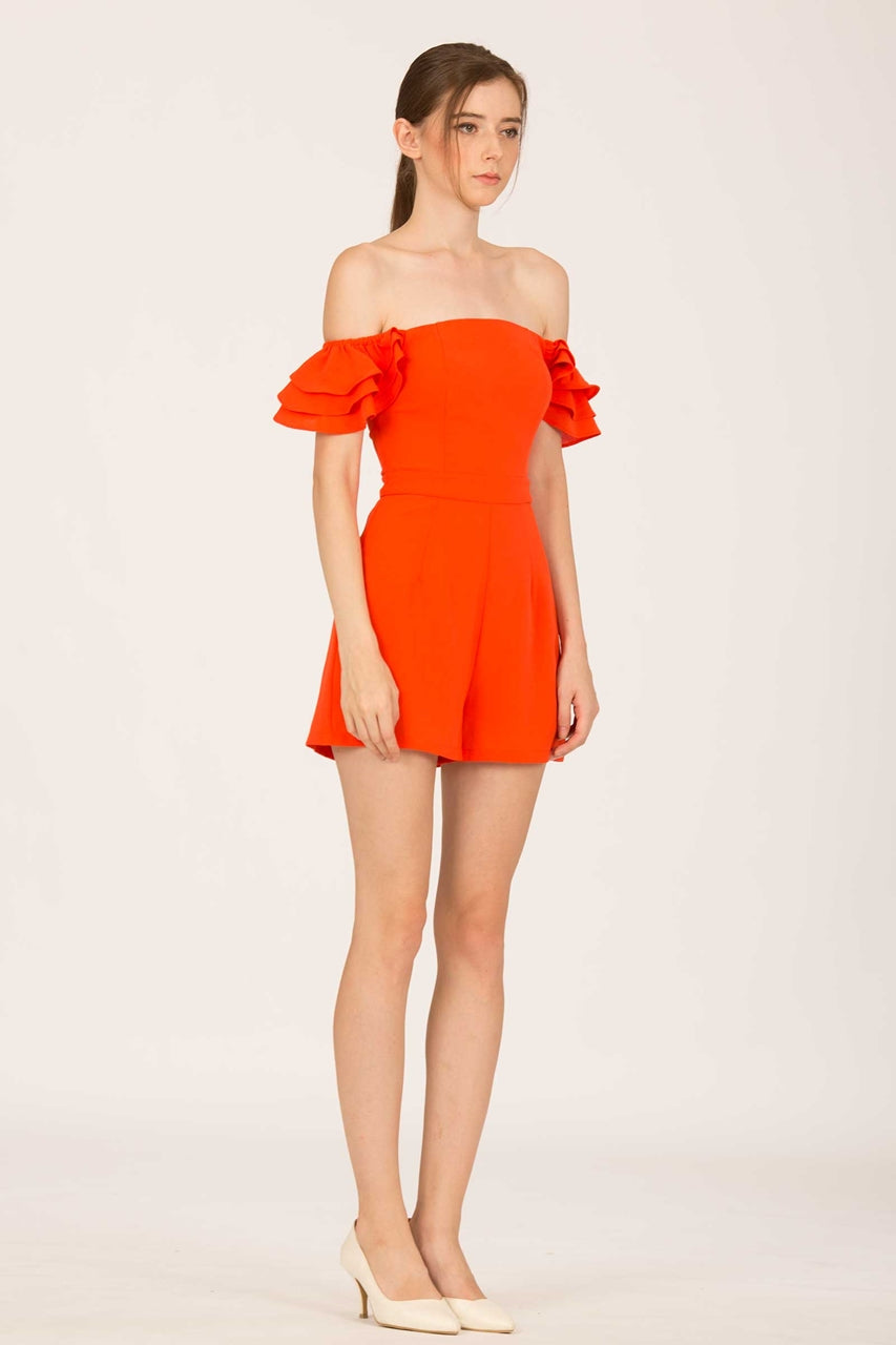 Darumo Romper (Tangerine)