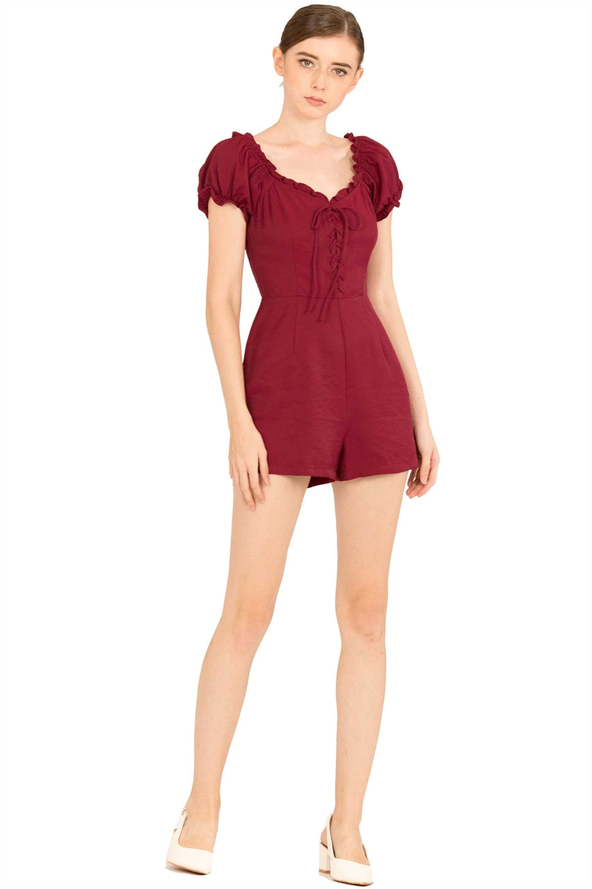 Detiamise Romper (Maroon)