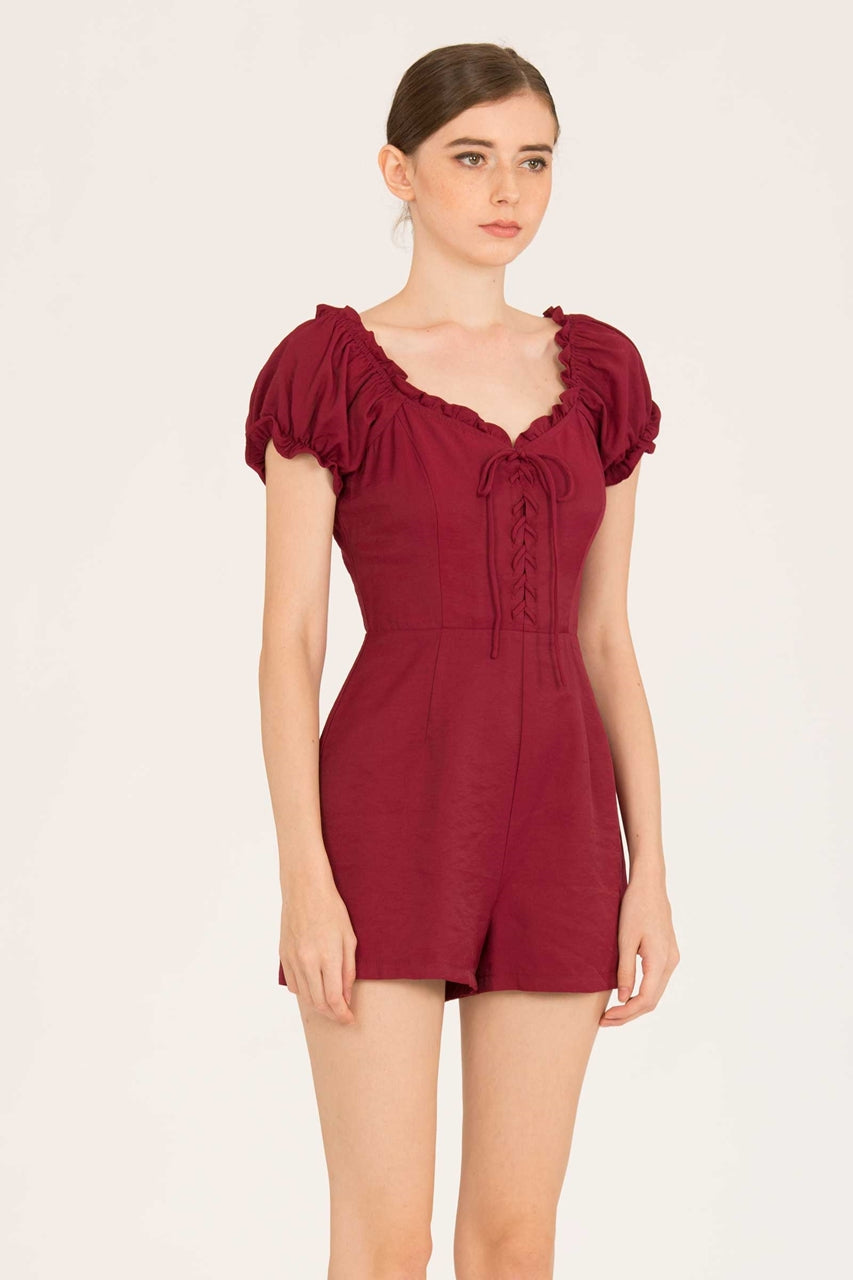 Detiamise Romper (Maroon)