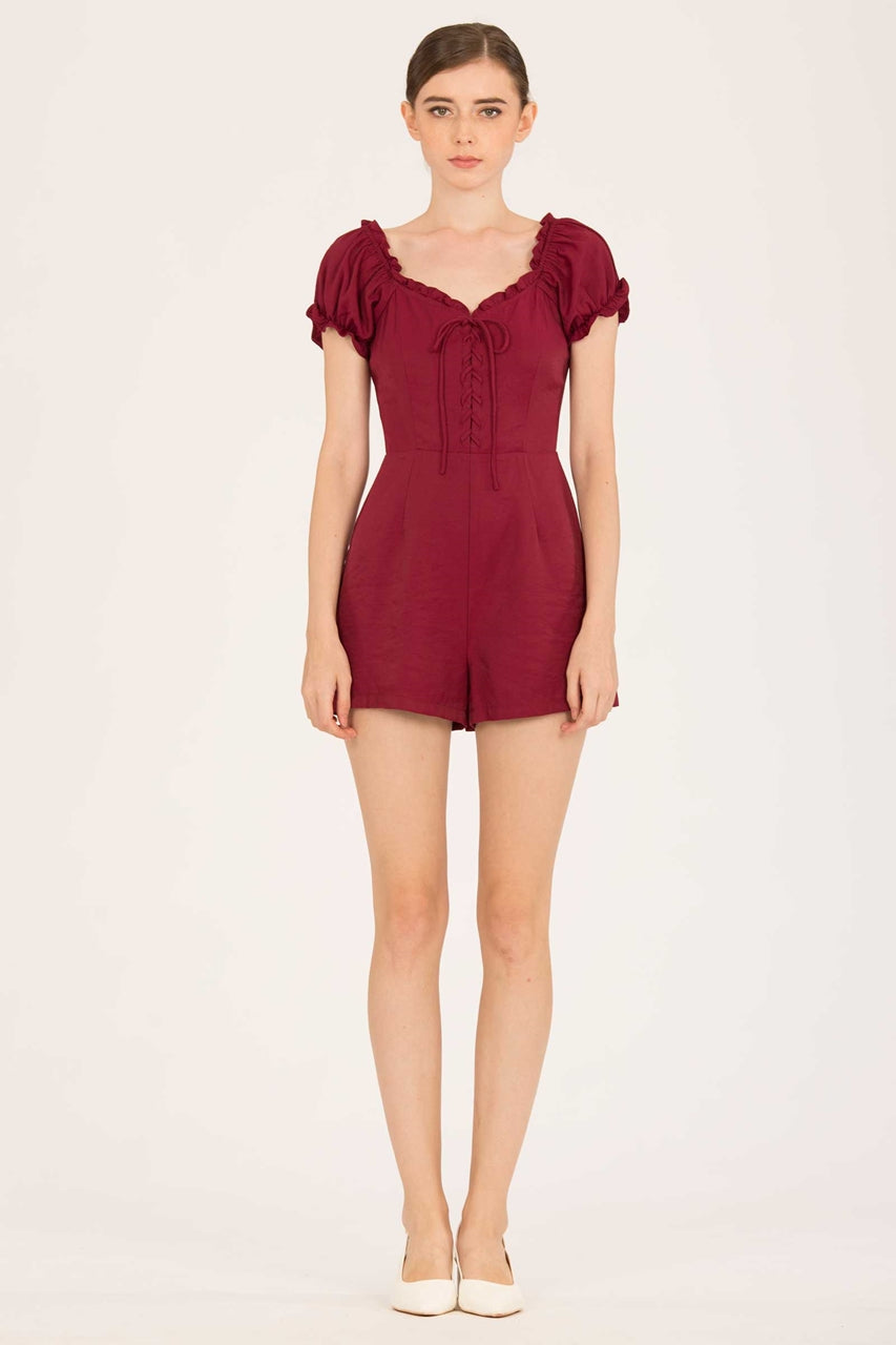 Detiamise Romper (Maroon)