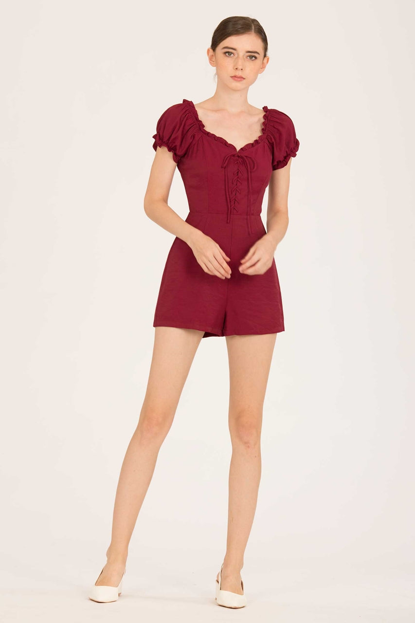 Detiamise Romper (Maroon)